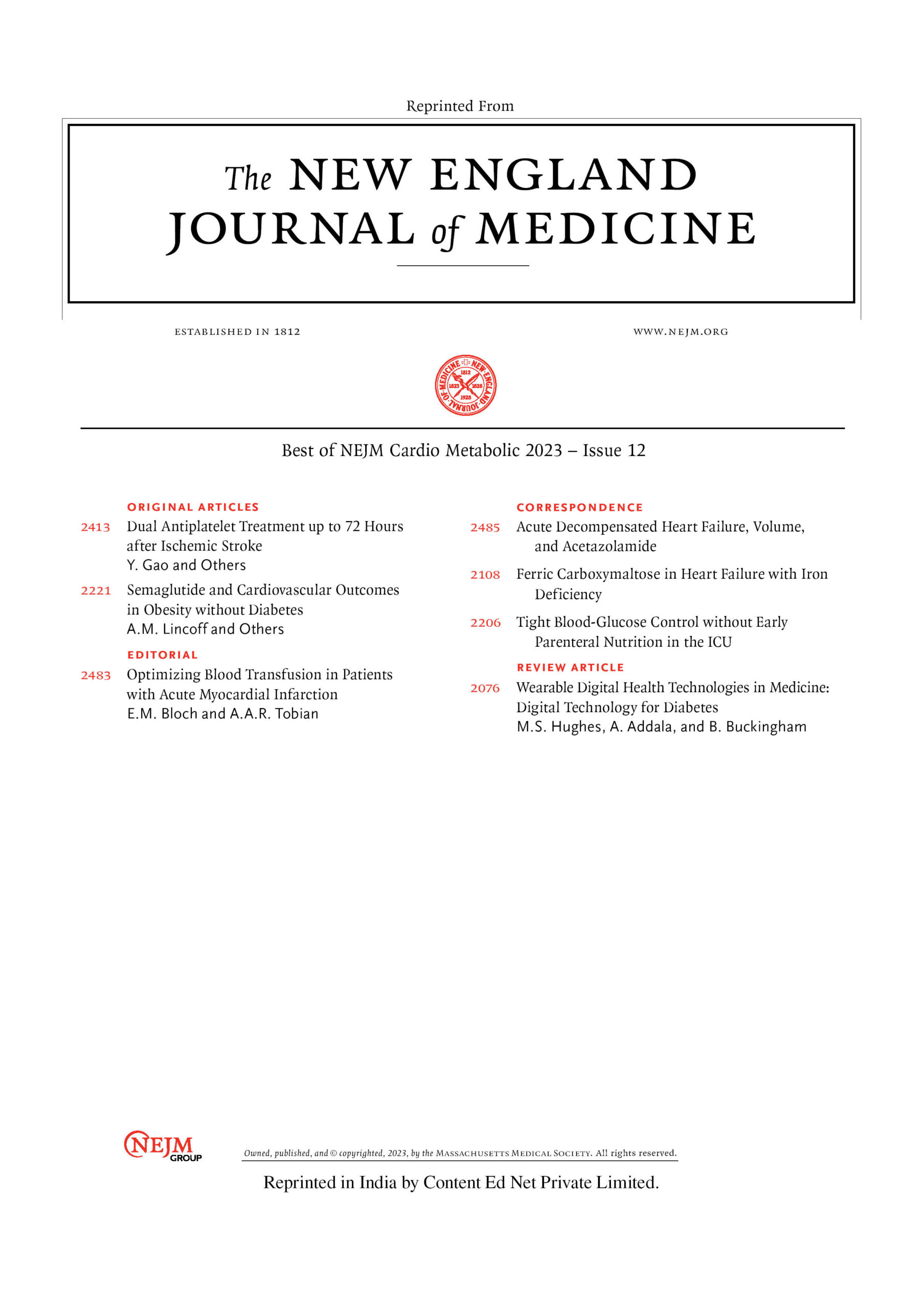 The New England journal - medicine